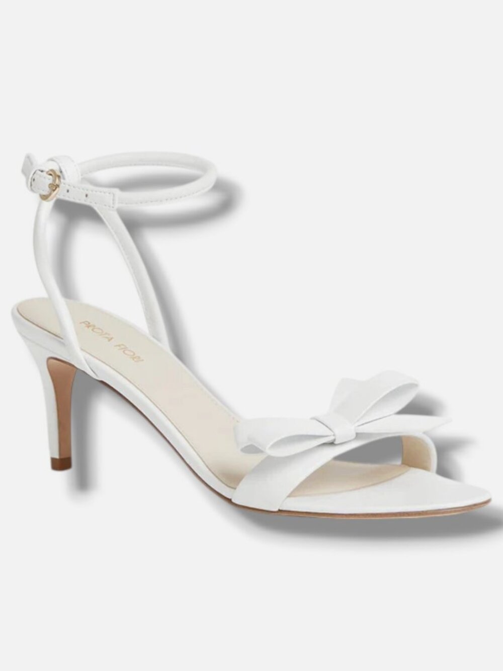 Prota Fiori Women's White Lavanda Apple Skin Sandals Shoes Size 39